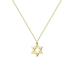 Collar Estrella de David Acero Dorado