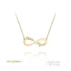 Collar Infinito en plata chapada en oro dos nombres