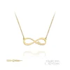 Collar Infinito plata chapada en oro un nombre