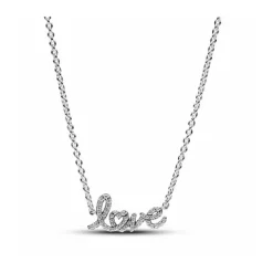 Collar Love Escrito a Mano Brillante
