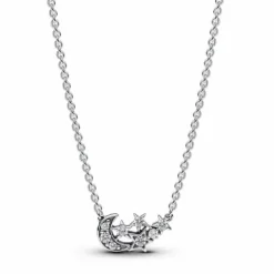 Collar Luna y Estrella Brillantes