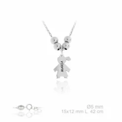 Collar Niña/Niño en Plata Personalizable