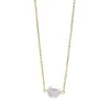 Collar Perla Natural Plata Dorada Salvatore Plata