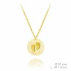 Collar Pies Dorados Plata Personalizable
