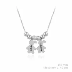 Collar Plata de Ley Dos Niñas