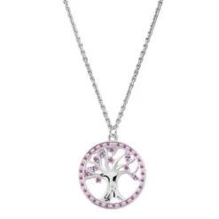 COLLAR ÁRBOL DE LA VIDA LOTUS SILVER RAINBOW LP3708-1/2 PLATA, MUJER