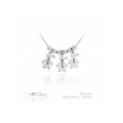 Collar Tres Niño/Niñas en plata Esferas