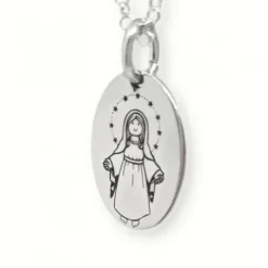 Collar Virgen Milagrosa en plata
