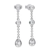 Diamonfire Pendientes Cadena Circonitas Plata de Ley