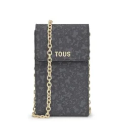 Funda de móvil colgante gris oscuro TOUS Kaos Mini Lines