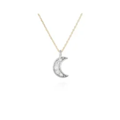Gargantilla luna oro y brillantes MARINA GARCIA