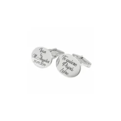 Gemelos en plata de ley Oval Personalizable