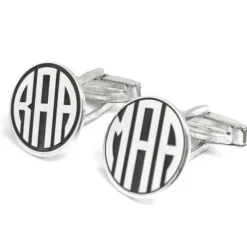 Gemelos Monogram Plata 18mm