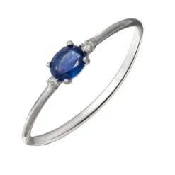 Itemporality Anillo Oro Blanco Zafiro Diamantes
