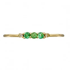 Itemporality Emma Anillo Oro Amarilllo Esmeraldas Diamantes
