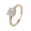 Itemporality Sortija Bicolor Diamantes 0.108 quilates