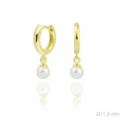las Joyas de Irene Aros Plata Dorados Perla