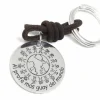 Llavero Profe 31mm Plata y Piel