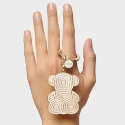 Llavero TOUS Bold bear lines beige