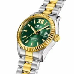 Lotus Reloj freedom Esfera Verde Acero Bicolor