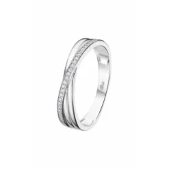 Lotus Silver Anillo Cruzado