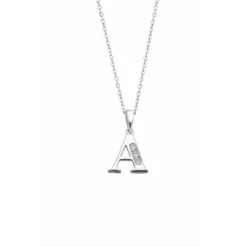 Lotus Silver Collar Inicial A