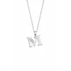 Lotus Silver Collar Inicial M
