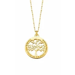 Lotus Silver Collar Árbol de la Vida dorado