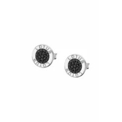 Lotus Silver Pendientes Black