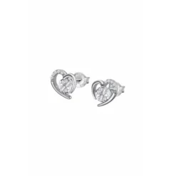 Lotus Silver Pendientes Corazón
