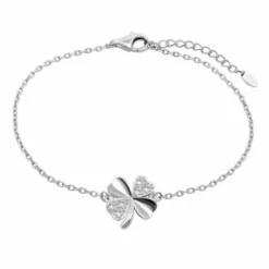 Lotus Silver Pulsera Trébol Cadena