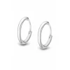 Lotus Style Pendientes Aro Acero