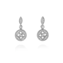 Marina Garcia Pendientes Plata Vintage Novia