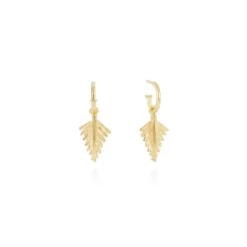 Marina Garcia Pendientes Aro y Pluma Sioux