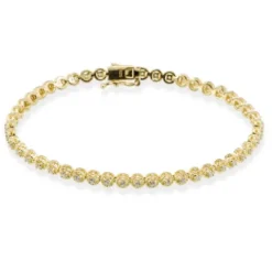 Marina Garcia Pulsera Tenis Plata Dorada Circonitas