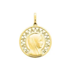 Medalla Virgen NIña 18mm Oro 18k
