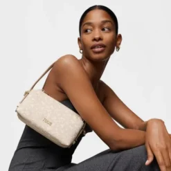 Minibolso beige TOUS Kaos Mini Lines
