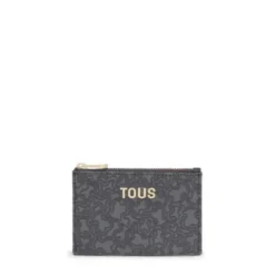 Monedero tarjetero gris oscuro TOUS Kaos Mini Lines