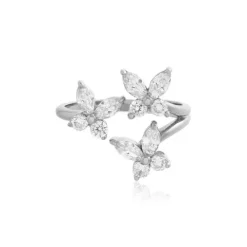 Olivia Burton Anillo Abierto  Mariposas Cristal