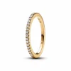 Pandora Anillo Banda Brillante Baño Oro 14k - 162999C01