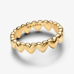 Pandora Anillo Fila de corazones en rose - 163427C00