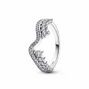 Pandora Anillo Ola Asimétrica Brillante - 192543C01