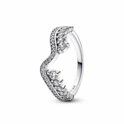 Pandora Anillo Ola Asimétrica Brillante - 192543C01