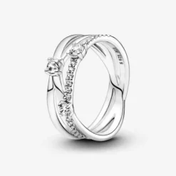 Pandora Anillo Triple Alianza Brillante - 199400C01