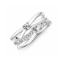 Pandora Anillo Triple Alianza Brillante - 199400C01