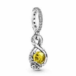 PANDORA Charm Colg Infinito & Rosa Bella