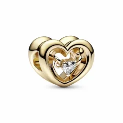 Pandora Charm Corazón Radiante y Circonita Flotante