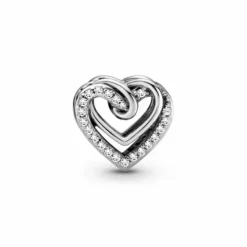 Pandora Charm Corazones Brillantes Entrelazados