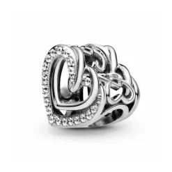 Pandora Charm Corazones Brillantes Entrelazados