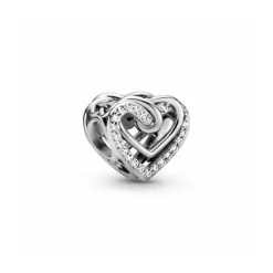 Pandora Charm Corazones Brillantes Entrelazados